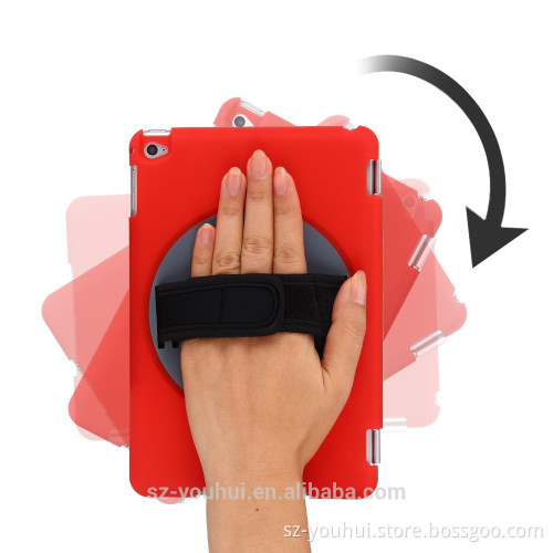 Wholesale Magic Hand Strap Holder 360 Degree Rotating Cover Leather Case with Auto Wake Up for iPad mini 1/2/3/4